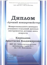 Диплом Гран-при вручили Кристине Трофимовой