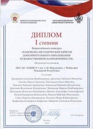 Работа преподавателей Чебоксарской ДМШ №1 им. С.М. Максимова вошла в число победителей конкурса «Панорама методических кейсов дополнительного образования художественной направленности»