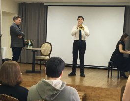 Юные трубачи ЧДМШ №1 им. С.М. Максимова приняли участие в мастер-классе Кирилла Солдатова