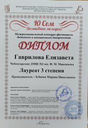 Поздравляем юную пианистку